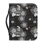 Koi Carp And Chrysanthemum Pattern Print Leather Bible Cover