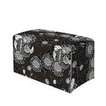 Koi Carp And Chrysanthemum Pattern Print Leather Tissue Box Cover
