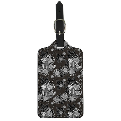 Koi Carp And Chrysanthemum Pattern Print Luggage Tag