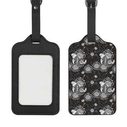 Koi Carp And Chrysanthemum Pattern Print Luggage Tag