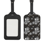 Koi Carp And Chrysanthemum Pattern Print Luggage Tag