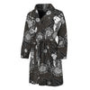 Koi Carp And Chrysanthemum Pattern Print Men's Bathrobe