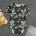 Koi Carp And Chrysanthemum Pattern Print Men's Bodysuit