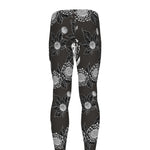 Koi Carp And Chrysanthemum Pattern Print Men's leggings