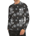 Koi Carp And Chrysanthemum Pattern Print Men's Long Sleeve Rash Guard