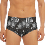 Koi Carp And Chrysanthemum Pattern Print Men's Triangle Swim Briefs