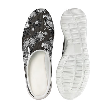 Koi Carp And Chrysanthemum Pattern Print Mesh Casual Shoes
