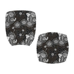 Koi Carp And Chrysanthemum Pattern Print Office Chair Cover
