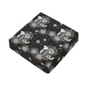 Koi Carp And Chrysanthemum Pattern Print Outdoor Seat Cushion Cover
