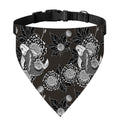 Koi Carp And Chrysanthemum Pattern Print Over The Collar Dog Bandana