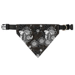 Koi Carp And Chrysanthemum Pattern Print Over The Collar Dog Bandana