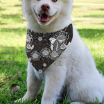 Koi Carp And Chrysanthemum Pattern Print Over The Collar Dog Bandana