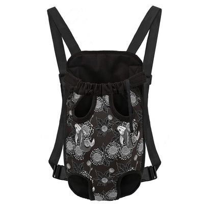 Koi Carp And Chrysanthemum Pattern Print Pet Carrier Backpack