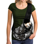 Koi Carp And Chrysanthemum Pattern Print Pet Sling Carrier