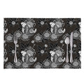 Koi Carp And Chrysanthemum Pattern Print Placemat