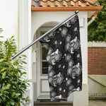 Koi Carp And Chrysanthemum Pattern Print Polyester Flag