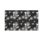 Koi Carp And Chrysanthemum Pattern Print Polyester Flag