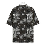 Koi Carp And Chrysanthemum Pattern Print Rayon Hawaiian Shirt