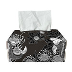 Koi Carp And Chrysanthemum Pattern Print Rectangle Tissue Box Cover