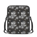 Koi Carp And Chrysanthemum Pattern Print Rectangular Crossbody Bag