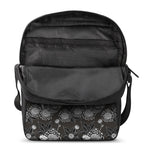 Koi Carp And Chrysanthemum Pattern Print Rectangular Crossbody Bag