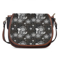 Koi Carp And Chrysanthemum Pattern Print Saddle Bag