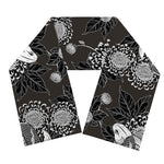 Koi Carp And Chrysanthemum Pattern Print Scarf
