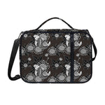 Koi Carp And Chrysanthemum Pattern Print Shoulder Strap Bible Bag