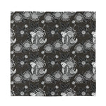 Koi Carp And Chrysanthemum Pattern Print Silk Bandana