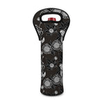 Koi Carp And Chrysanthemum Pattern Print Single Neoprene Wine Tote