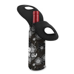 Koi Carp And Chrysanthemum Pattern Print Single Neoprene Wine Tote