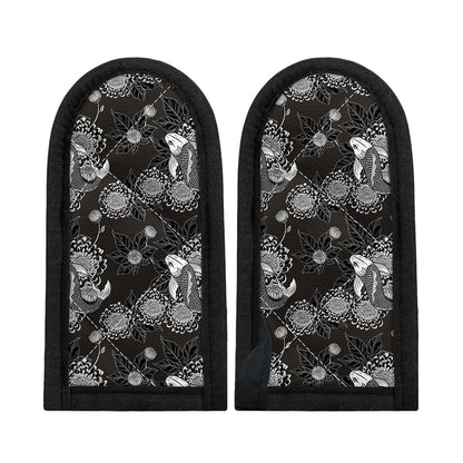 Koi Carp And Chrysanthemum Pattern Print Skillet Handle Cover