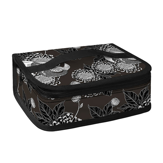 Koi Carp And Chrysanthemum Pattern Print Small Lunch Bag