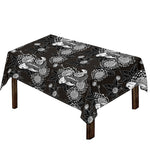 Koi Carp And Chrysanthemum Pattern Print Tablecloth