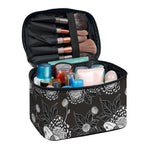 Koi Carp And Chrysanthemum Pattern Print Travel Makeup Bag