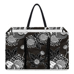 Koi Carp And Chrysanthemum Pattern Print Utility Tote Bag