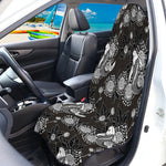 Koi Carp And Chrysanthemum Pattern Print Waterproof Car Seat Cover