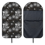 Koi Carp And Chrysanthemum Pattern Print Waterproof Car Seat Cover