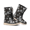 Koi Carp And Chrysanthemum Pattern Print Winter Boots
