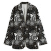 Koi Carp And Chrysanthemum Pattern Print Women's Blazer