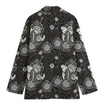 Koi Carp And Chrysanthemum Pattern Print Women's Blazer