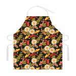 Koi Carp And Lotus Pattern Print Adjustable Apron
