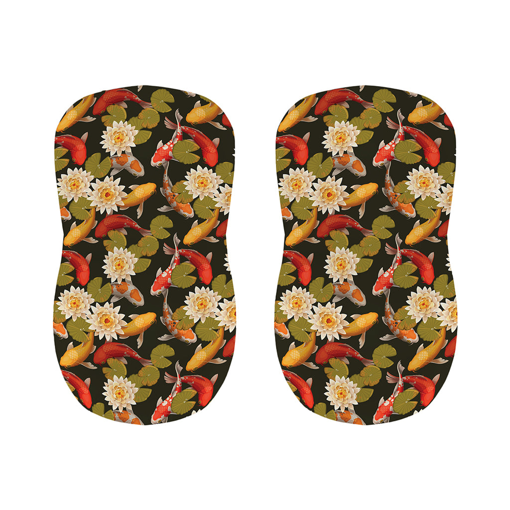 Koi Carp And Lotus Pattern Print Bar Stool Covers