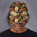 Koi Carp And Lotus Pattern Print Baseball Cap