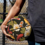 Koi Carp And Lotus Pattern Print Basketball