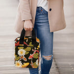 Koi Carp And Lotus Pattern Print Bible Tote Bag