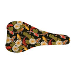 Koi Carp And Lotus Pattern Print Bicycle Seat Cover