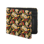 Koi Carp And Lotus Pattern Print Bifold Wallet