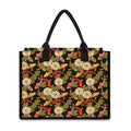 Koi Carp And Lotus Pattern Print Canvas Tote Bag