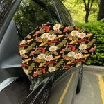 Koi Carp And Lotus Pattern Print Car Side Mirror Covers